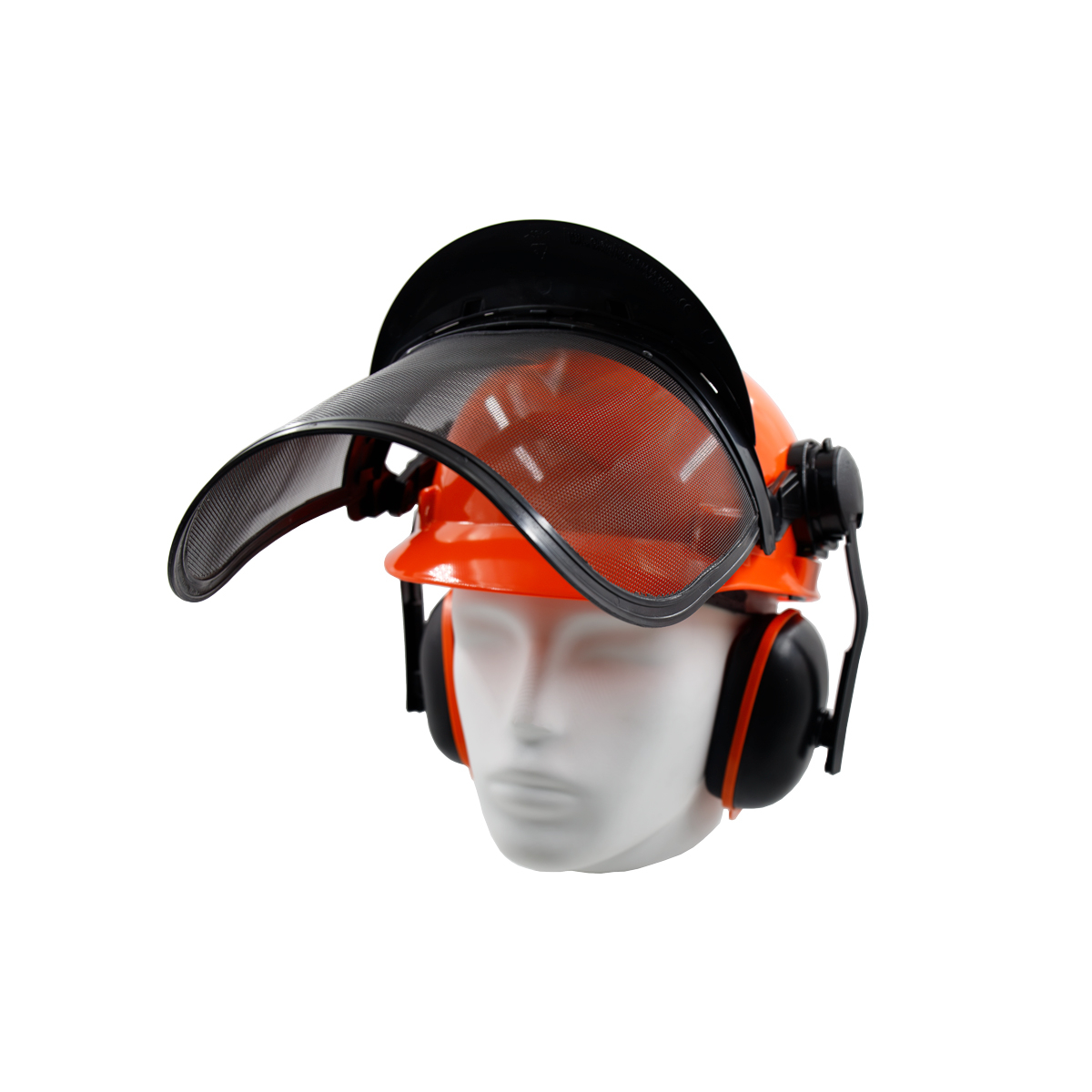 SGS Protective Helmet for Landscapers with Ear Defenders and Face Shield